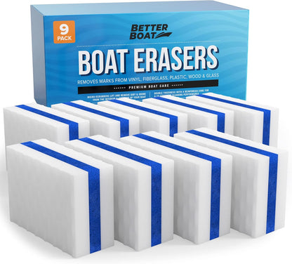 Boat Erasers by Better Boat - Cleaning Sponge for Scuff Marks & Grime, Marine Accessories & Gifts, Safe on Fiberglass Vinyl Gelcoat Deck Hull