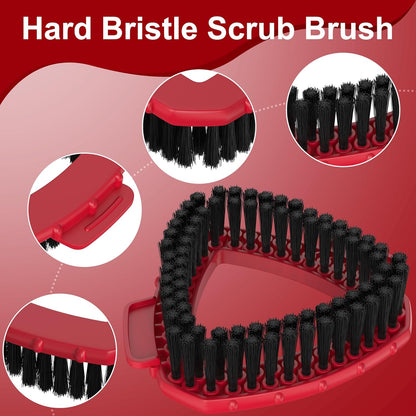Replacement Scrub Brush for O-Cedar 2-Tank System, 4.4" Triangular Spin Mop Scrubber Head, Heavy-Duty Stiff Bristle Cleaning Brush for Tile, Grout, Bathroom, Kitchen & Floors
