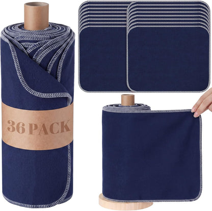 36 Pack Vintage Reusable Cleaning Cloths Washable Cotton Kitchen Towels for Home (Gray)