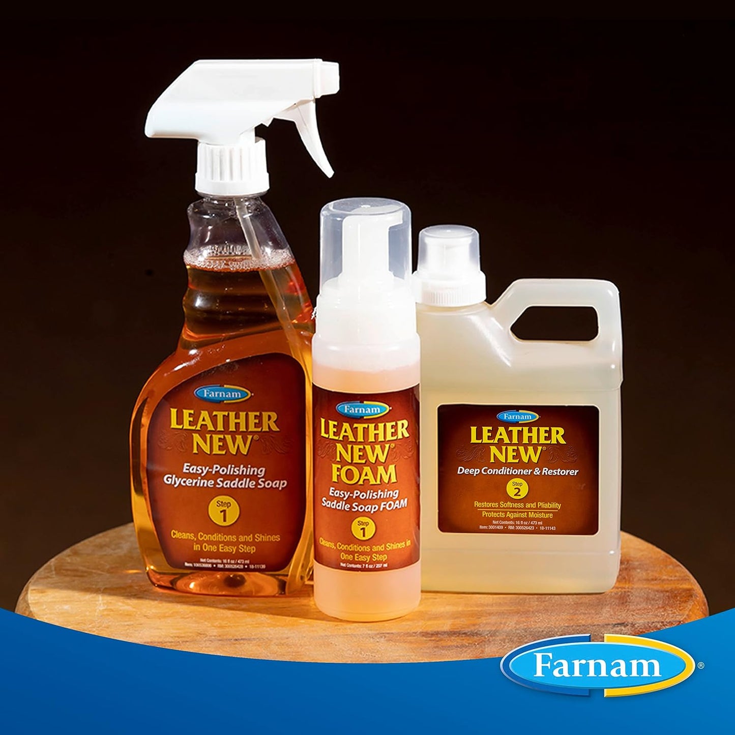 Farnam Leather New Easy-Polishing Glycerine Saddle Soap and Leather Cleaner, 16 oz