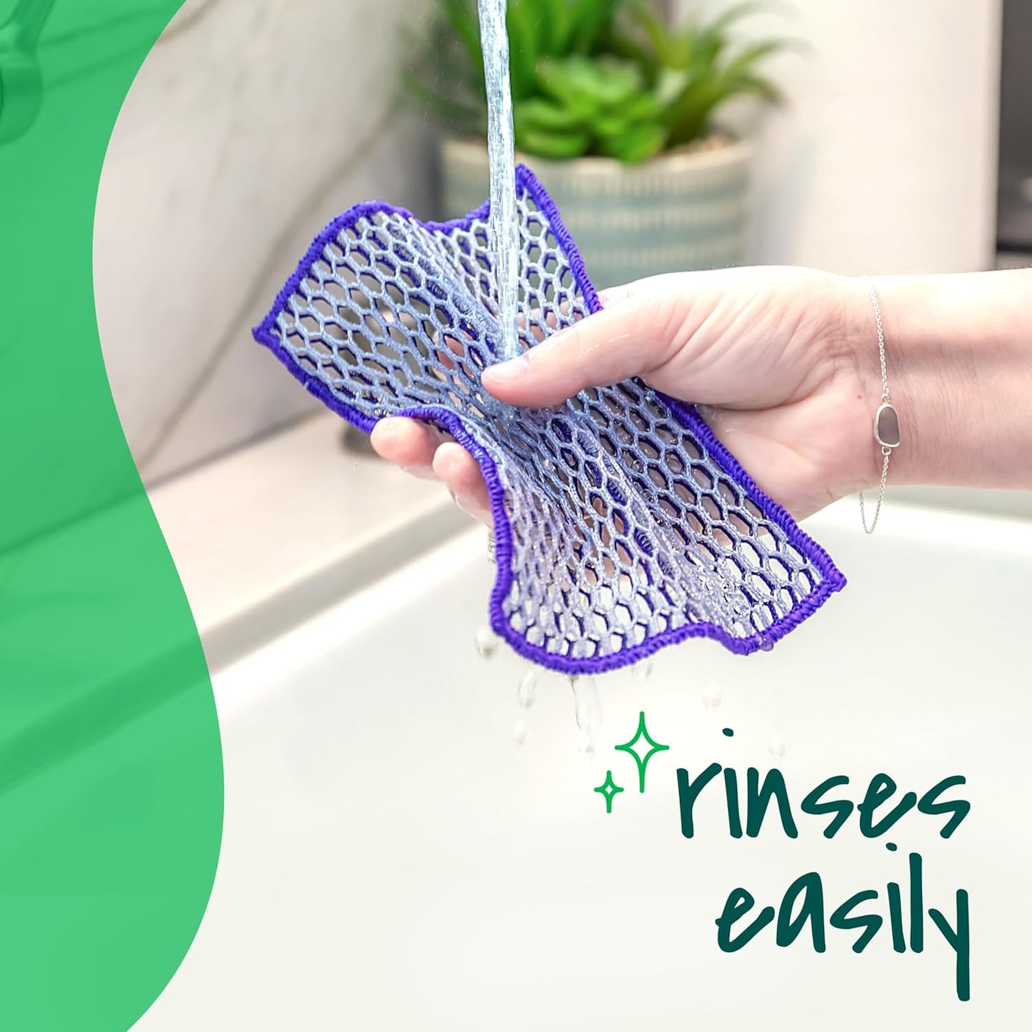 Scotch-Brite Stay Clean Scrubbing Dish Cloths, Rinses Clean and Dries Quick, 2 Non-Scratch Dish Cloths
