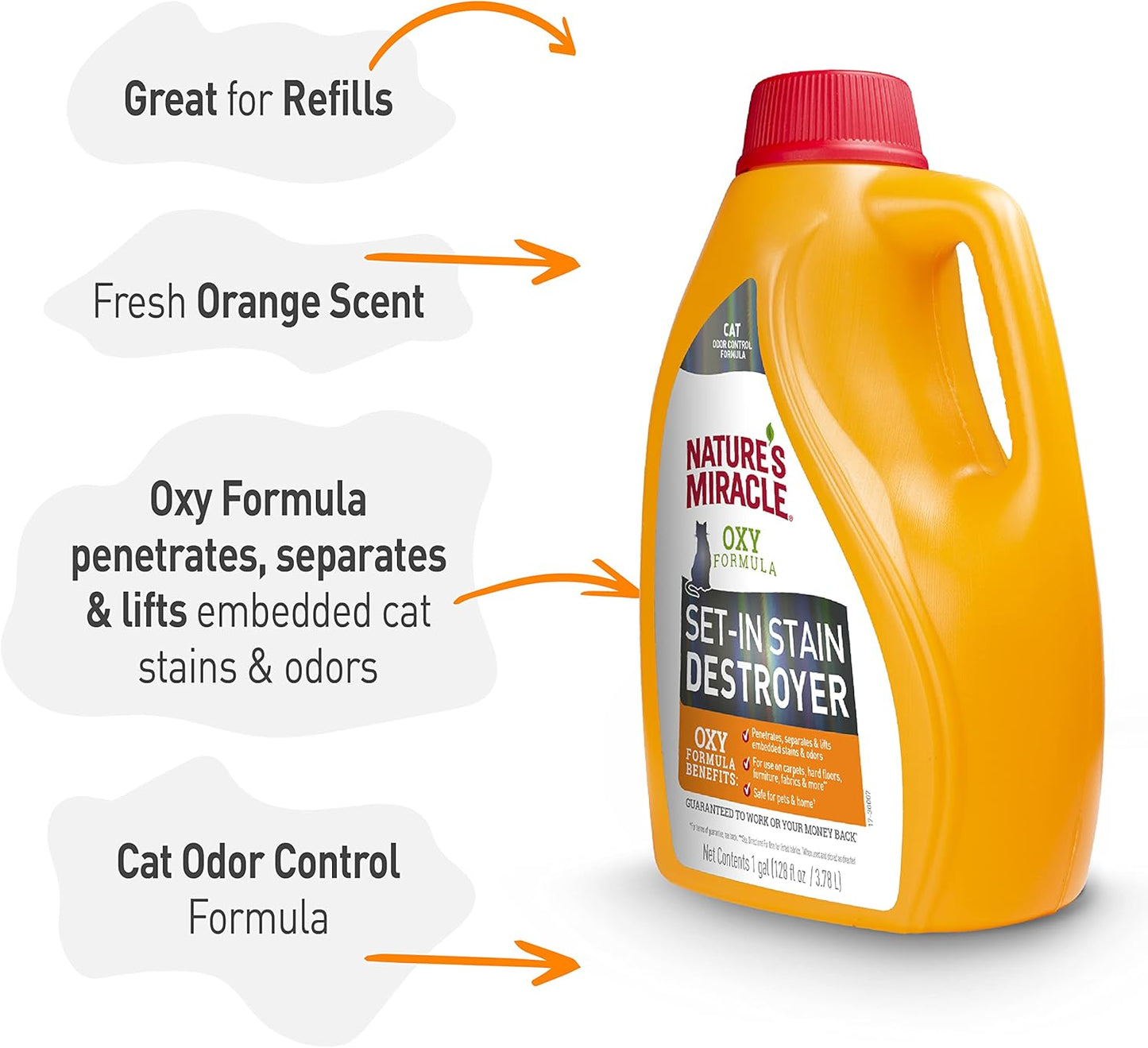 Nature's Miracle Just for Cats Oxy Stain and Odor Remover, 24 fl oz