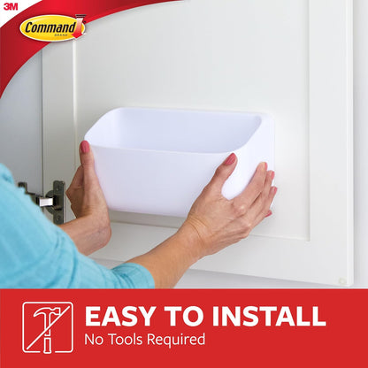Command 10 Lb Large Organizing Caddy with 4 Strips, 9.91" x 3.38" x 5.15", Heavyweight Damage-Free Hanging for Organizing Cleaning Supplies, Closet, and Pantry