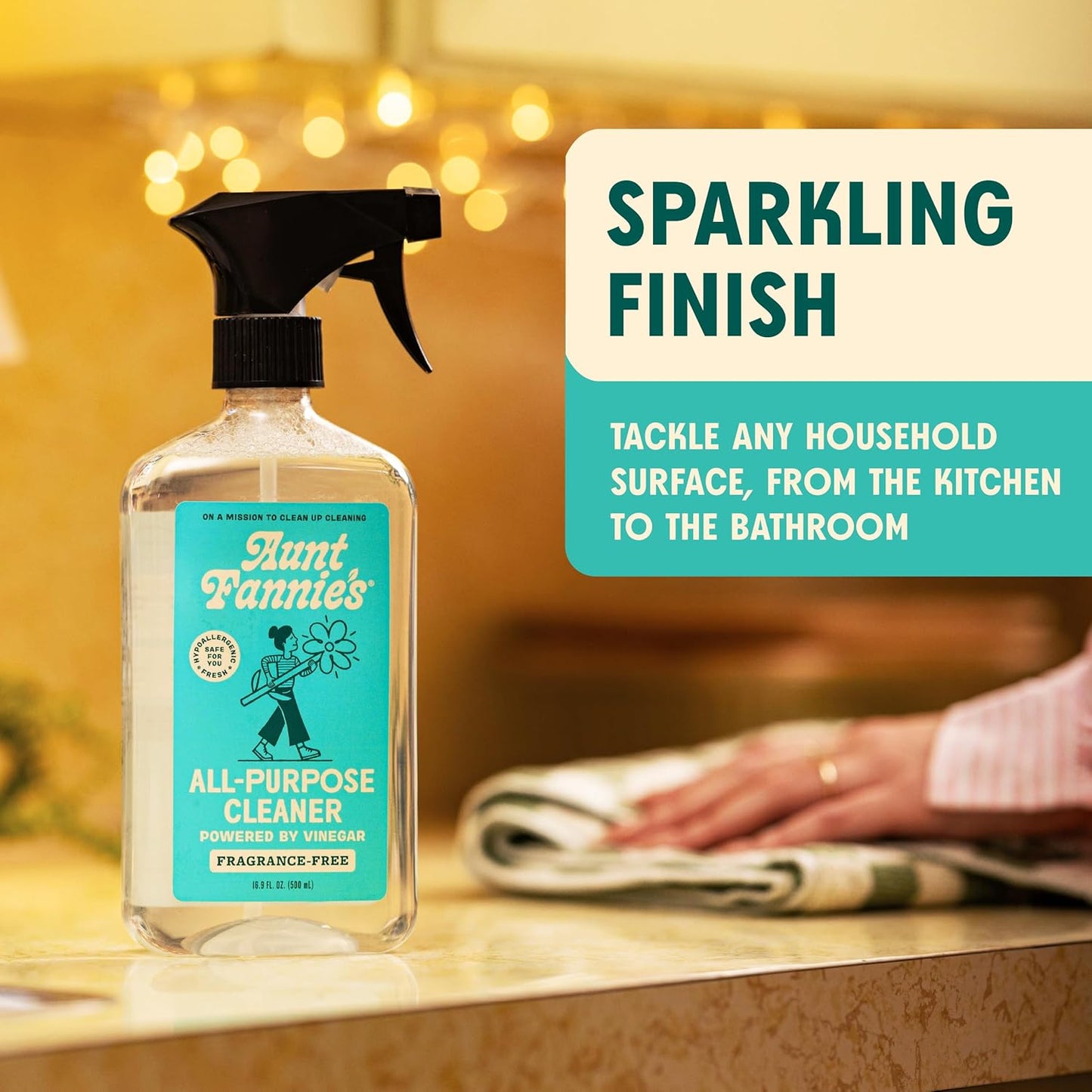 Aunt Fannie's All Purpose Household Cleaner, Multi-surface Spray, Powered by Vinegar for Kitchen, Bath, Windows and Countertops, Eucalyptus Scent (Pack of 1)