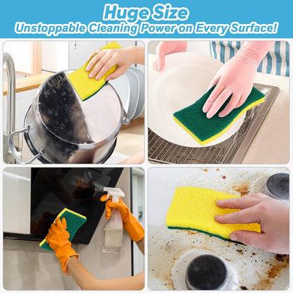 AIDEA XL Sponges Kitchen, 12Count, Non-Scratch Dish Sponges, Large Natural Sponge for Non Stick Cookware, Cellulose Cleaning Sponge for Dishes, Bathroom, Household