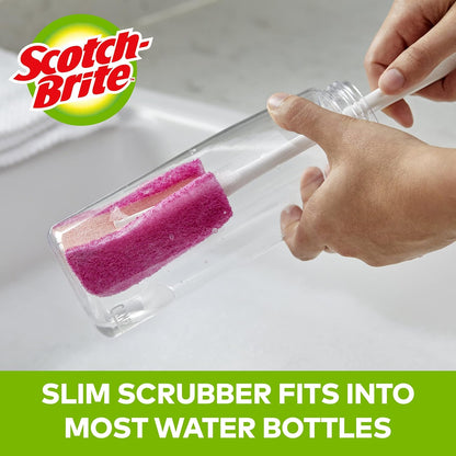 Scotch-Brite Water Bottle Scrubber, Safe On Glass, Plastic and Stainless Steel