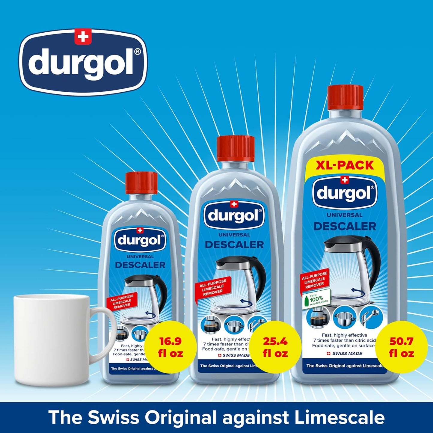 Durgol Universal Multipurpose Descaler/Decalcifier for Kitchen and Household Items, 25.4 Ounce