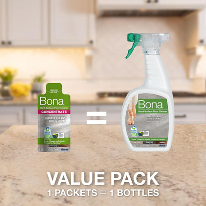Bona Multi-Surface Floor Cleaner Refill - 128 fl oz - Lemon Mint - Residue-Free Floor Cleaning Solution refill for Spray Mop and Spray Bottles - For Use on Stone, Tile, Laminate, and Vinyl Floors