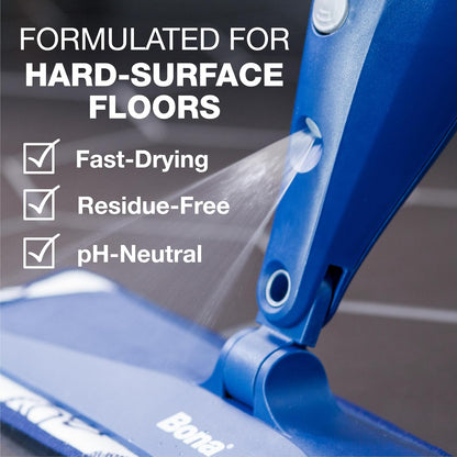 Bona Multi-Surface Floor Premium Spray Mop - Includes Multi-Surface Floor Cleaner Concentrate and Machine Washable Microfiber Cleaning Pad - For Stone, Tile, Laminate and Vinyl LVT/LVP Floors