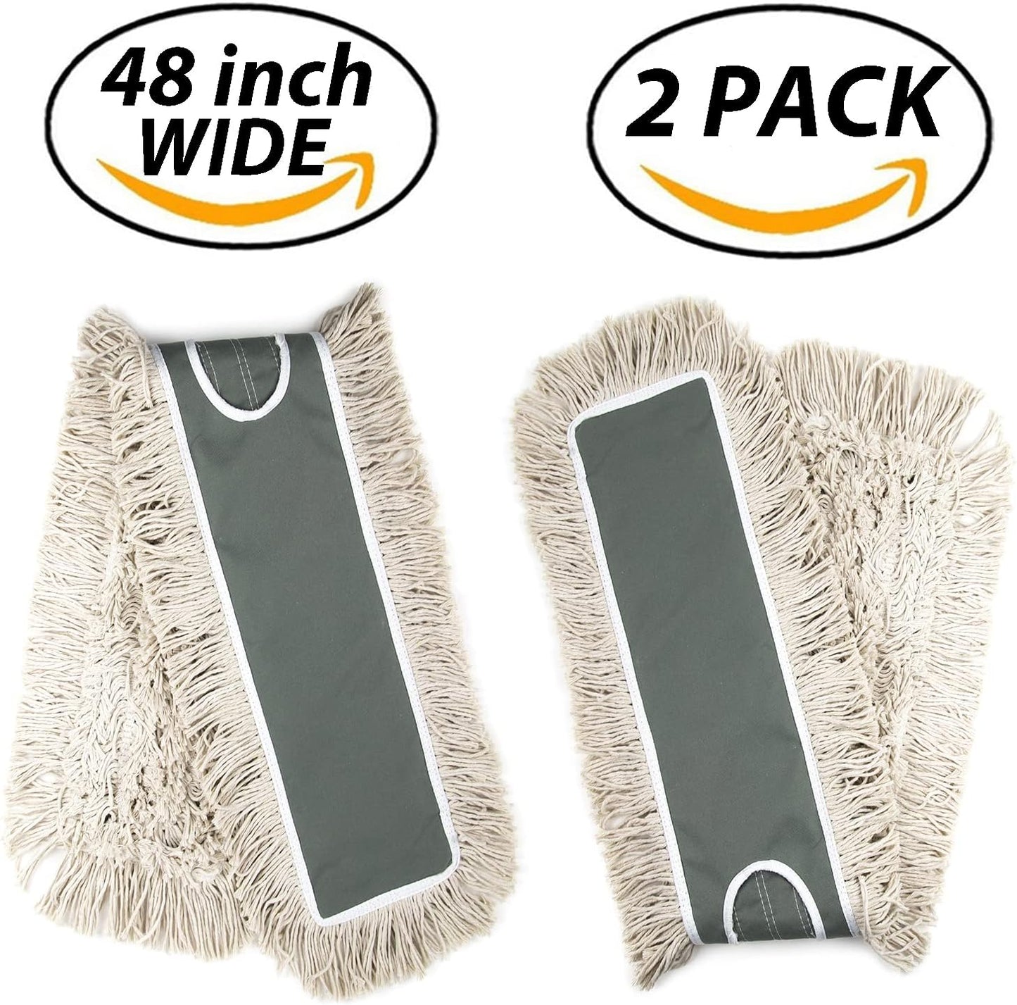 2 Pack of 24 Cotton Refills for Industrial Class Floor Dust mop Series Can be fit with Others