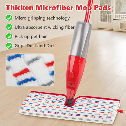 Microfiber Mop Pads Compatible with O-Cedar Promist MAX Spray Mop, Reusable Mop Refills Pads Mop Heads Replacement Thicken Microfiber Pads Wet Dry Pads Dual-Sides Use for Floor Cleaning(3 Pack)