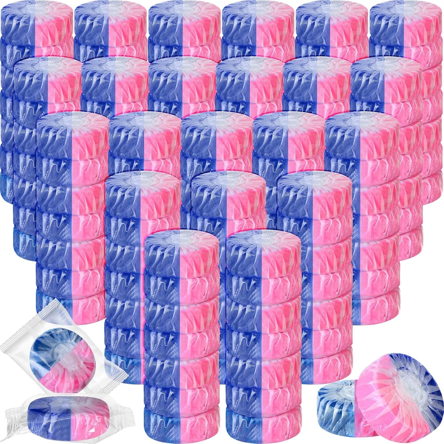 Qualirey 60 Pack Automatic Toilet Cleaner Tablets Toilet Bowl Long Lasting Bathroom Tank Tablets (Blue)