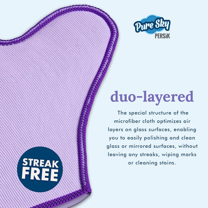 persik Pure-Sky Microfiber Glove Dusting Mitt - Ultra Microfiber Cleaning Cloth Glove - JUST ADD Water No Detergents Needed - Use for Cleaning Furniture, Home