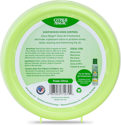 Citrus Magic Odor Absorbing Solid Air Freshener, Fresh Citrus, 8-Ounce, Pack of 1