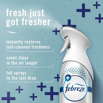 Febreze Air Mist Air Freshener Spray, Odor-Fighting Room Spray, Air Fresheners for Home and Bathroom and Kitchen, Aerosol Can, HD Pet Odor Fighter Scent, 8.8oz (Pack of 3)
