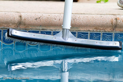 Poolmaster 5-Inch Stainless Steel Pool Algae Detail Brush, Heavy-Duty Aluminum Back, for Gunite Concrete Pools and Spas, Small Narrow Head for Corners, Steps and Tight Areas