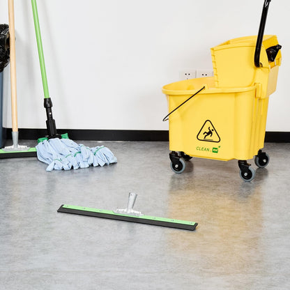 Restaurantware-SQUEEGEE ONLY: Clean Tek Professional 29.92 Inch Floor Squeegee, 1 Broom With Double Rubber Blade - Handle Sold Separately, Heavy-Duty, Steel Wiper For Concrete Floor