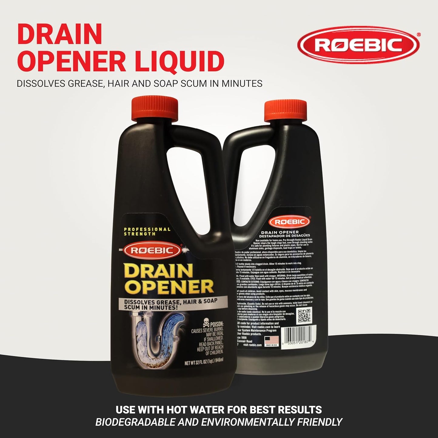 Roebic HD-CRY-DO-6 2-Pound Heavy Duty Crystal Drain Opener
