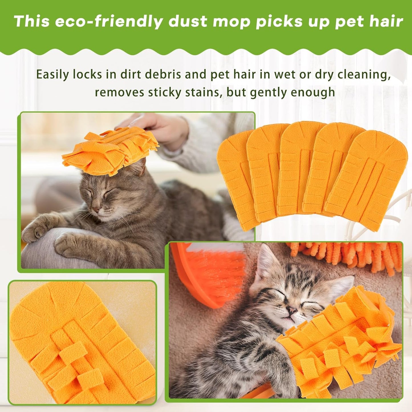 Zubebe 12 Pcs Duster Refill Reusable Fleece Duster Refills Feather Flat Dusters Multi Surface Washable Cleaning Pads Tools for Home, Blinds, Car, Pet, Furniture, Fans (Dark Color)