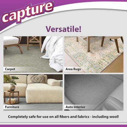 Capture Carpet Total Care Kit 400 - Carpet Deodorizer & Freshener Powder - Spot & Stain Remover - Pet Odor Eliminator - Fresh Natural Scent - Dry Rug Powder Cleaner w/Pre-Mist Spray