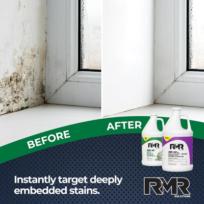 RMR Brands DIY Mold & Stain Remover Bundle, Complete Mold Killer & Mildew Prevention Kit, Disinfectant Spray, Includes 2-32 fluid ounce Bottles
