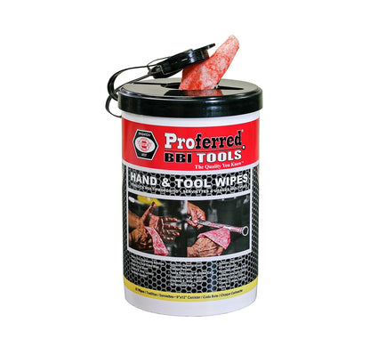 Proferred - T99001 PROFERRED Hand and Tool Wipes, Heavy Duty Tool Cleaning Wipes, Hand Cleaning Wipes, Degreasing, Waterless Hand Cleaner, Dual Surface, Work Surface Wipes,82 Count (Pack of 1)