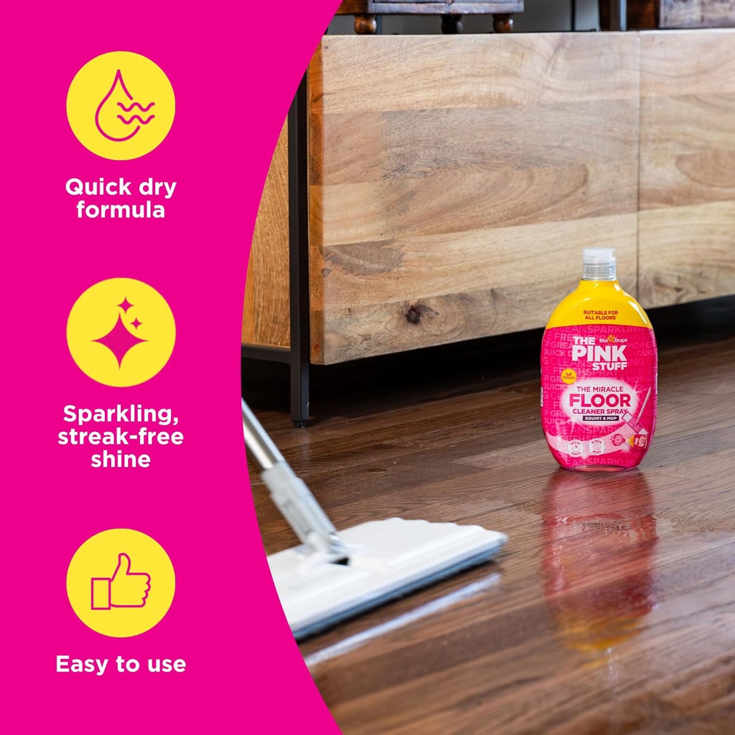 Stardrops - The Pink Stuff - The Miracle Floor Cleaner Spray - Squirt and Mop Multi Pack