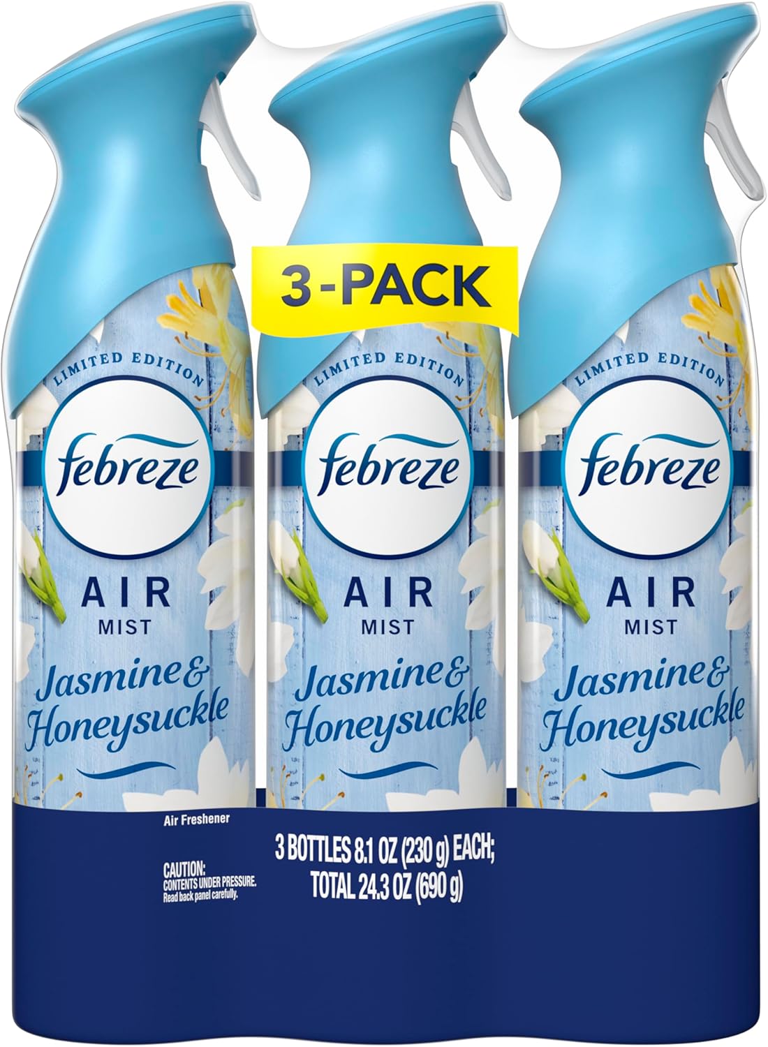 Febreze Air Mist, Air Freshener, Odor Fighting Room Spray, Deodorizer for Home Bathroom Kitchen Office Apartment, Lilac Sunrise, Warm Ocean Breeze, Summer Golden Hour Variety Pack, 8.1oz (Pack of 3)