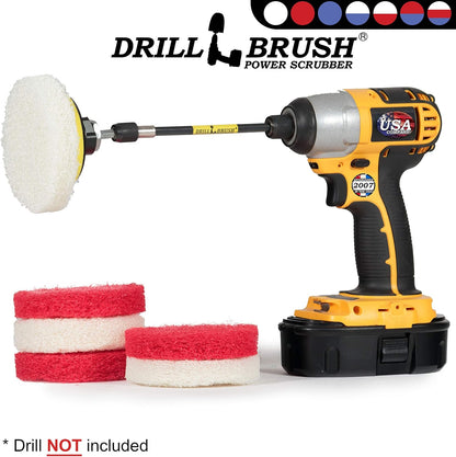 Drill Scrubber - Drill Brush Power Scrubber Pads - Bathroom - Drill Pad Attachments - Cleaning Pads - Shower Door - Baseboard - Bathroom Sink - Shower Cleaner - Flooring - Hard Water Stain Remover
