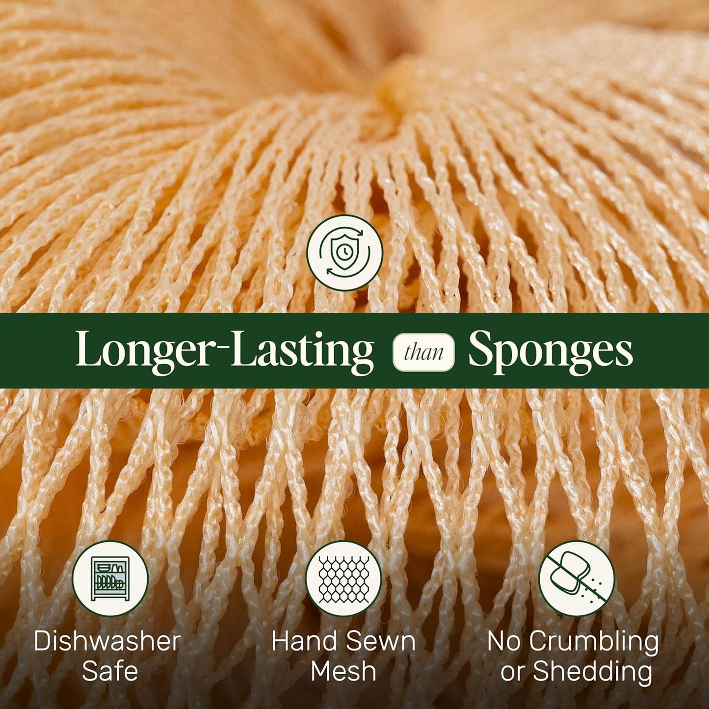 Dish Scrubber for Dishes – Breezi Layered Mesh Dish Cloth, 3-Pack, Non-Scratch, Multi-Purpose, Fast-Drying, Odor-Free, Scrubbies for Dishes. Kitchen Sponges, Sponges Kitchen, Dish Sponge Alternative