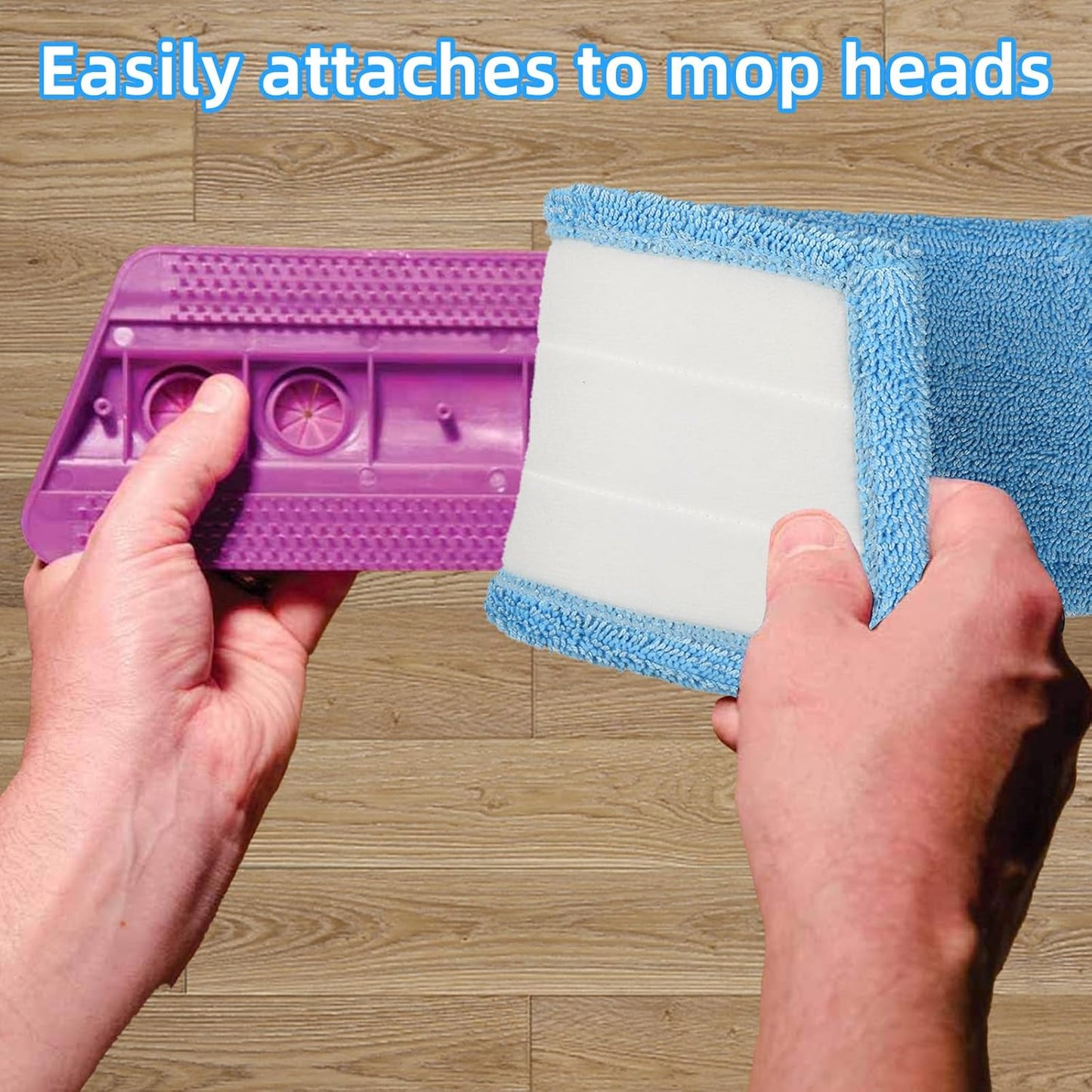 6 Pack Reusable Microfiber Pads for Rejuvenate Microfiber Mop, Compatible with Rejuvenate Click N Clean Multi-Surface Spray Mop, Machine Washable Microfiber Pad Refill for All Floors Without Handle