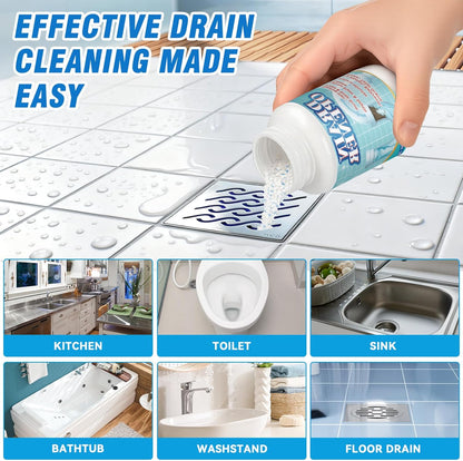 Powerful Pipeline Dredging Agent, 260ml Drain Clog Cleaner for Shower, Sink, Toilet, Tub Drains, Drain Cleaner Cleaner Hair, Grease, Soap Scum, Blockages for Kitchen & Bathroom