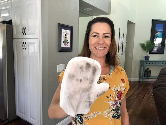 Artisan DUSTING MITT Replaces Microfiber Dusting Cloths, Dust Wipes, Feather Dusters. Grabs and Locks in Dust, Pet Hair, and Allergens for The Best Cleaning Possible Dual-Sided Disposable. 60 Mitts
