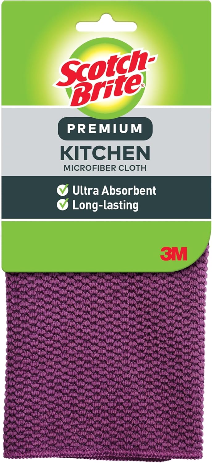 Scotch-Brite Stay Clean Scrubbing Dish Cloths, Rinses Clean and Dries Quick, 2 Non-Scratch Dish Cloths