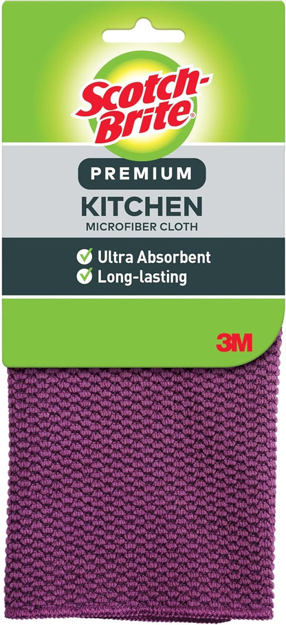 Scotch-Brite Stay Clean Scrubbing Dish Cloths, Rinses Clean and Dries Quick, 2 Non-Scratch Dish Cloths
