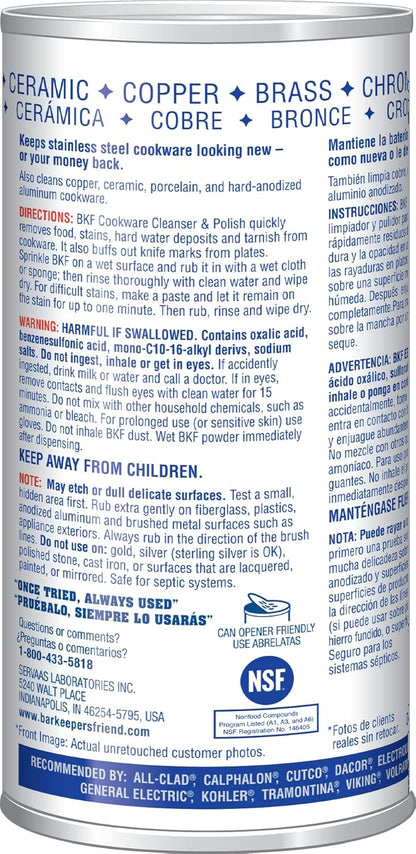 Bar Keepers Friend Superior Cookware Cleanser & Polish | 12-Ounces | 1-Unit