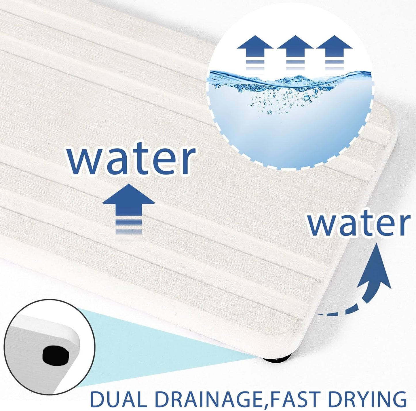 3PCS Water Absorbing Stone Tray, Fast Drying Stone Sink Tray, Stones Soap Trays, Water Absorbent Diatomite Trays, Diatomite Coasters for Kitchen Sink Bathroom Counter, Hand Soap Dish & Holders