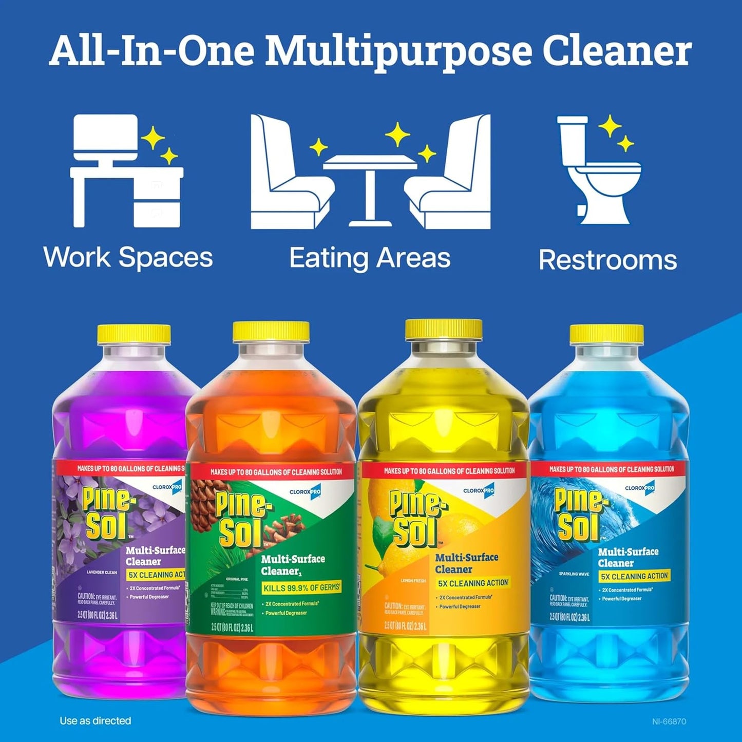 CloroxPro Pine-Sol Multi-Surface Cleaner, All Purpose Cleaner, Original Pine, 80 Fluid Ounces (Package May vary)