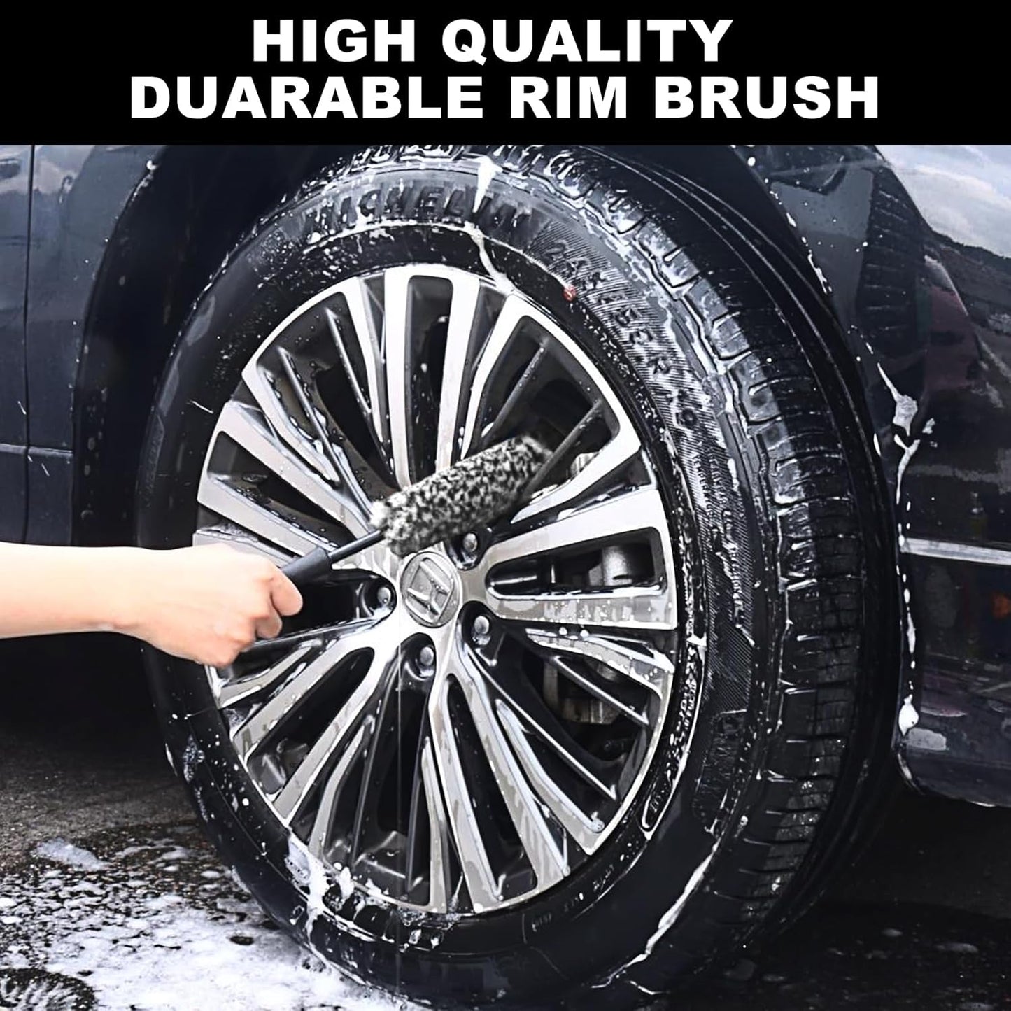 10Pcs Wheel Brush Kit for Cleaning Wheel and Tire, Wheel and Rim Brush, Car Detailing Brushes, Tire Brush, Bendable & Durable Car Wheel Rim Cleaner Brush Set,Car Cleaning Brush Supplies Kit