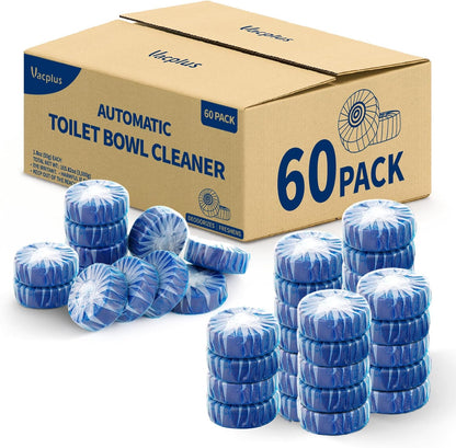 Vacplus Toilet Cleaner Tablets 30 Pack, Automatic Bowl & Tank Cleaner, Septic Safe, Powerful Cleaning, Prevent Stains & Deodorize