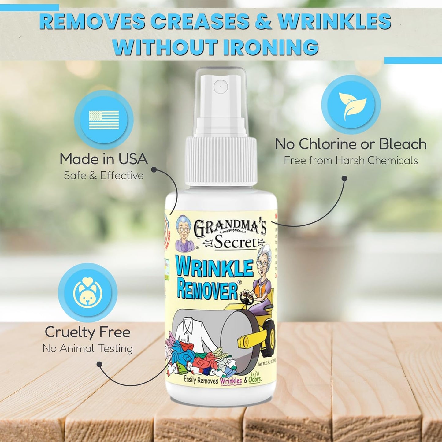 Grandma's Secret Spot Remover Laundry Spray - Chlorine, Bleach and Toxin-Free for Clothes - Fabric Stain Remover Removes Oil, Paint, Blood and Pet Stains - 16 oz & 2 oz Combo, DuoPack