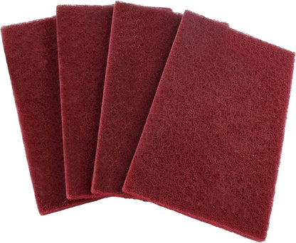 12pcs Red Scouring Pads, Heavy Duty Scour Pads Multipurpose Scour Pad Reusable Scrubbing Pads with Anti Grease Technology for Kitchen Scrubber Sink Dish Cleaning Metal Grills