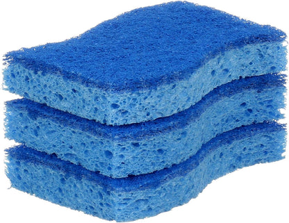 Scotch-Brite Zero Scratch Scrub Sponge, 3 Kitchen Sponges for Cleaning Around the Home, Bathroom & More, Effective + Gentle Dish Scrubber, Best for Nonstick Pots and Pans, Safe on Most Surfaces