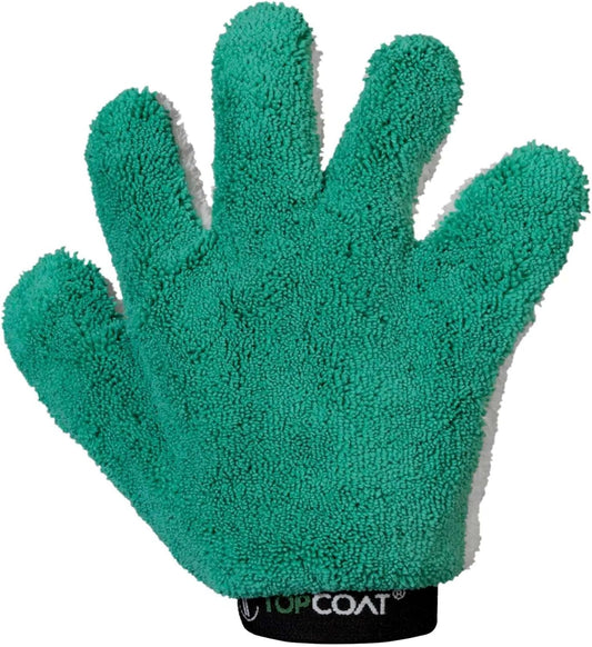TopCoat LuvGluv Hand MycroMitt - Washable, Non-Scratch High-Pile Microfiber Hand Mitt for Dusting, Polishing, and Drying Cars, Bikes, and More - Premium Microfiber Dusting Glove