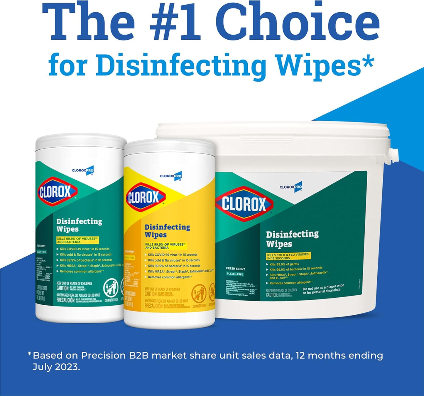 CloroxPro Clorox Disinfecting Wipes, Fresh Scent, 700 Count (Pack of 2)