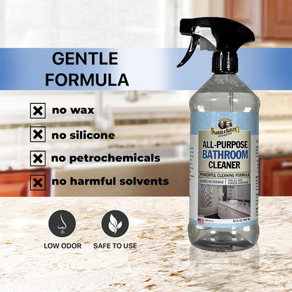 Parker & Bailey All-Purpose Bathroom Cleaner - Bathroom Cleaner Shower Cleaner Spray Tub Cleaner Soap Scum Remover for Shower Hard Water Stain Remover Household Cleaning Spray, 32 Oz