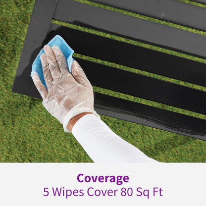 Rejuvenate Outdoor Restorer Wipes, 5 Count, Individually-Wrapped Pre- Saturated Microfiber Wipes Restore Faded and Weathered Surfaces Such As Patio Furniture, Shutters, Siding, Mailboxes And More