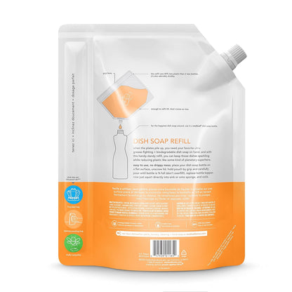 Method Dish Soap Pump Refill, Clementine, 36 Ounce