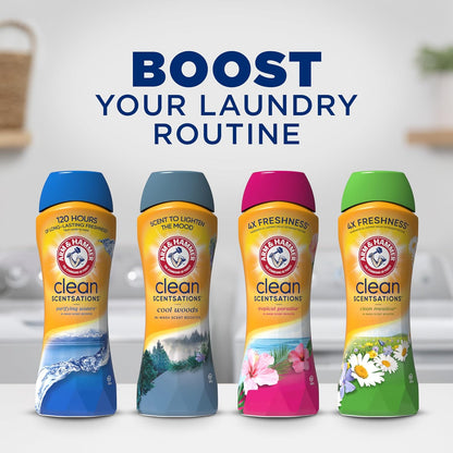 ARM & HAMMER Clean Scentsations In-Wash Scent Booster, Laundry Scent Booster Clean Meadow scent, 24 Oz