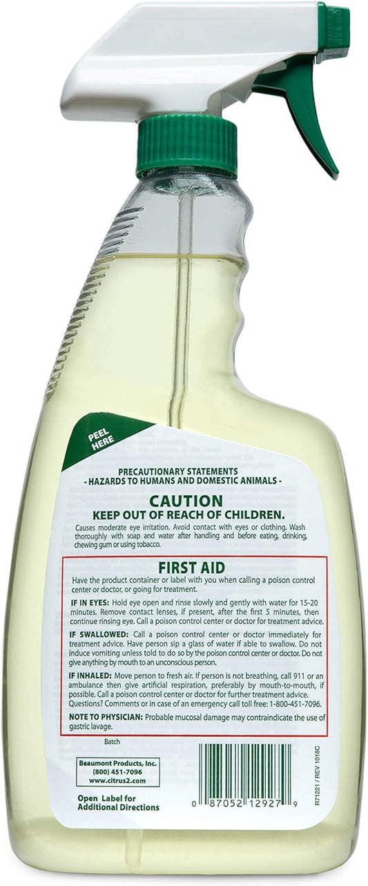 Citrus II Hospital Germicidal Deodorizing Cleaner - Fresh Citrus Scent - Disinfecting Spray- for Home, Hospital and Office Surfaces and Supplies - 22 Fl Oz - Pack of 2